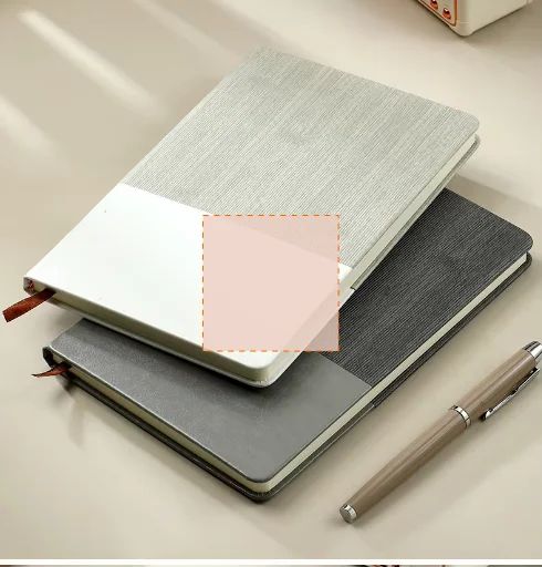 Custom-Made A5 Business Meeting Record Book with Textured Pu Cover Custom Printing for Gift, Logo/graphic design preview