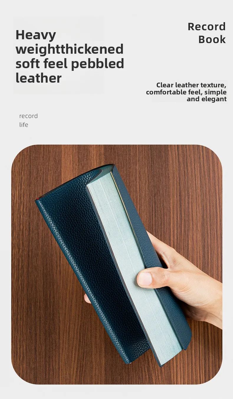 A5 Lychee-Pattern Notebook Customizable Logo Printing for Corporate Events Business Use, product detail 1