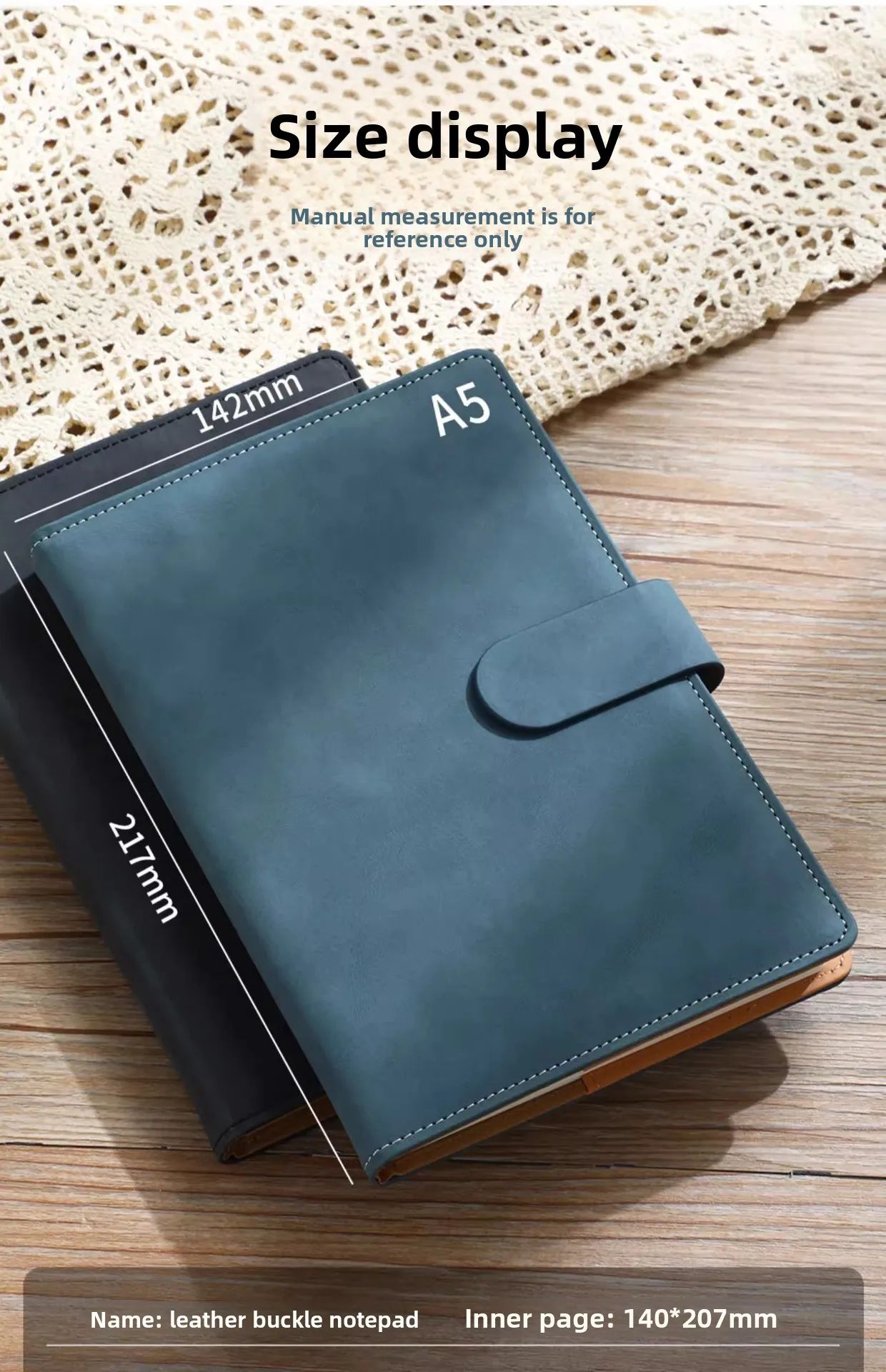 A5/B5 Custom Logo Business Office Gift Notebook with Polyurethane Cover Extra Thickness & Minimalist Design, product detail 1
