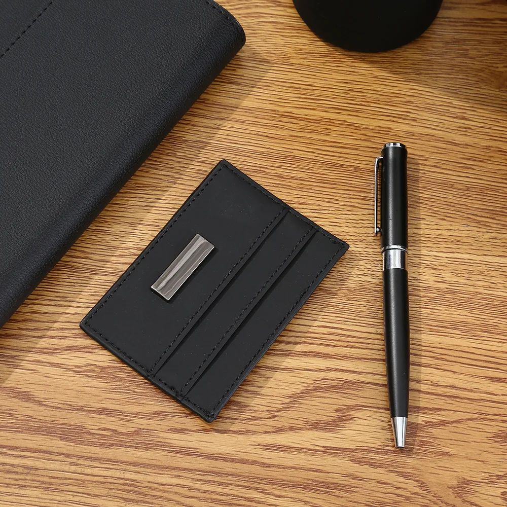 Business Notebook Corporate Event Annual Meeting Custom Logo Thermal Mug Gift Box Black Luxury Pen Card Holder Gift Set, product detail 2