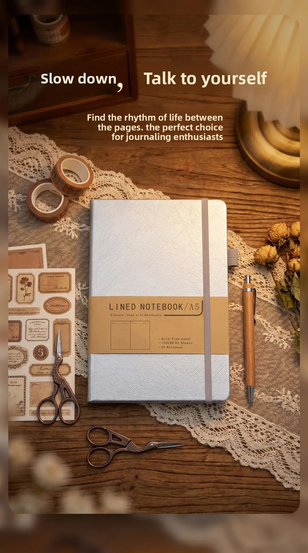 A5 DuPont Paper Notepad Custom Made Acid-free Paper Eco-Friendly Business Office Personal Logo Notebook, product detail 3