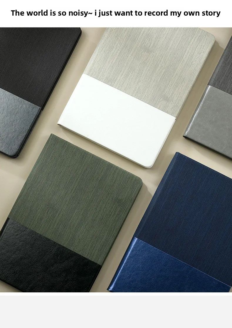 Custom-Made A5 Business Meeting Record Book with Textured Pu Cover Custom Printing for Gift, product detail 4