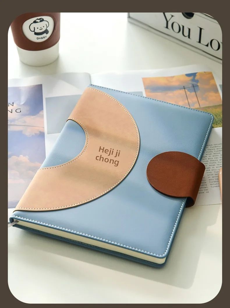 New High-end Cross-border Exclusive Spiral Faux Leather Notebook Customizable logo Study Office Work Business Meetings, product detail 5