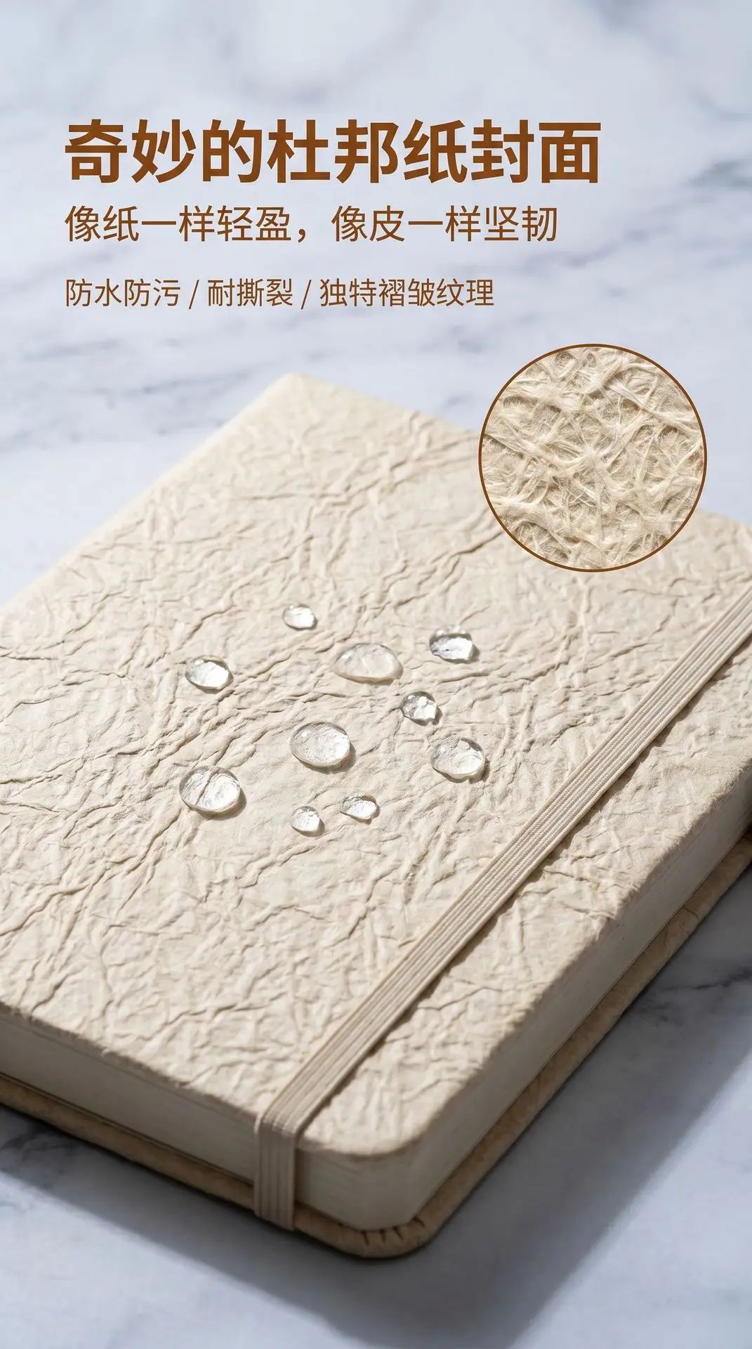 A5 DuPont Paper Notepad Custom Made Acid-free Paper Eco-Friendly Business Office Personal Logo Notebook, product detail 5
