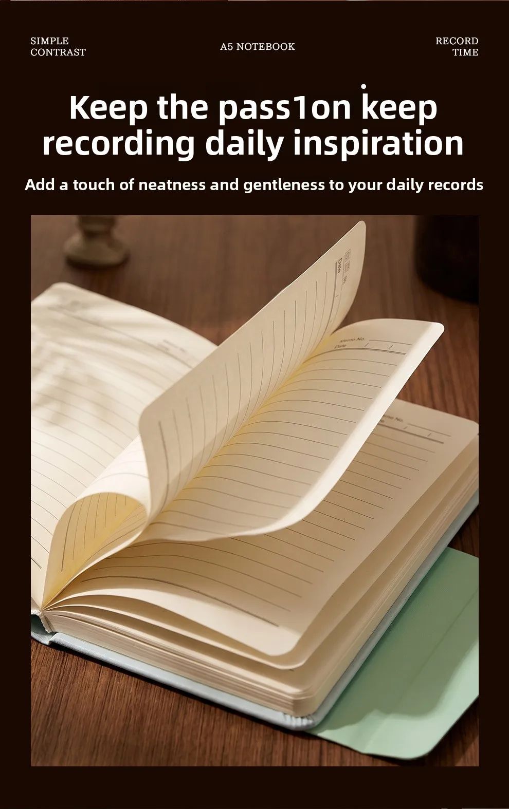 A5 Faux Leather Cover Magnetic-Closure Notebook Thickened Buckle Personalized Business Office Use Virgin Wood Pulp Custom Gift, product detail 7