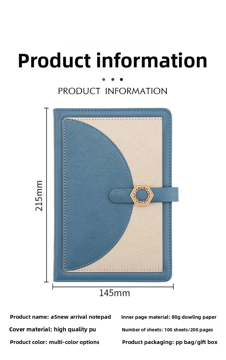 Business A5 Notebook Gift Box Set Custom Logo Faux Leather Cover Saddle-Stitch Binding-High-end Gift for Work, product detail 11