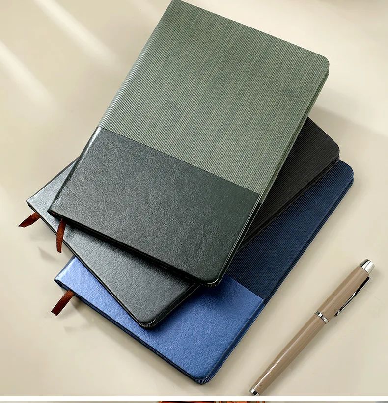 Custom-Made A5 Business Meeting Record Book with Textured Pu Cover Custom Printing for Gift, product detail 12