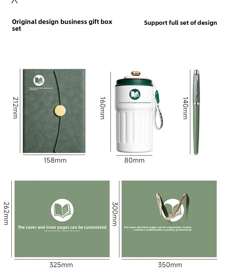 A5 Business Notebook Custom Logo Gift Box Set with Faux Leather Cover and Eye-Protective Paper for High-Value Meetings, product detail 19